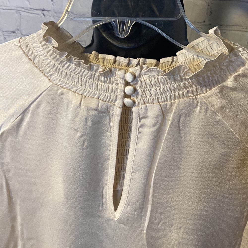 NWT CREAM NANETTE SMOCK TOP - Picture 7 of 11